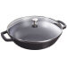 Wok en fonte Staub 30cm avec couvercle en verre + grille