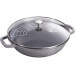 Wok en fonte Staub 30cm avec couvercle en verre + grille