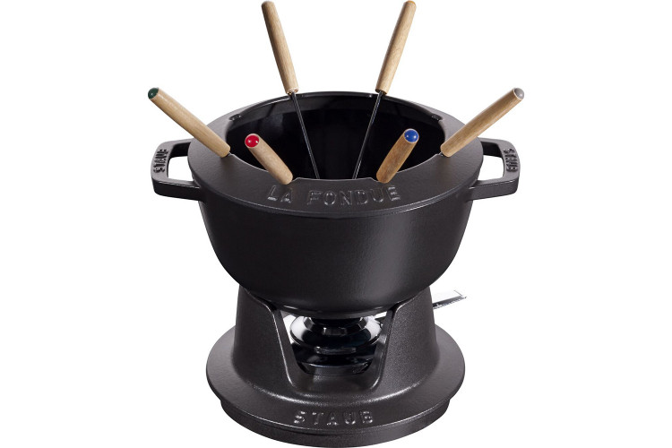Service &agrave; fondue en fonte STAUB 20cm 6 personnes