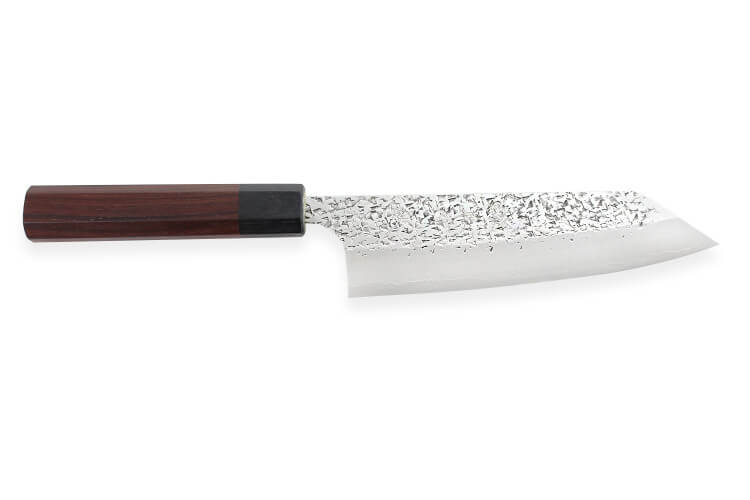 Couteau bunka japonais artisanal martelé Yu Kurosaki Shizuku 17cm acier SG2