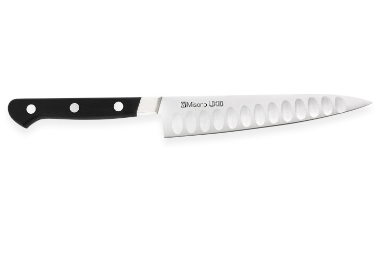 Couteau universel japonais Misono UX10 alv&eacute;ol&eacute; 15cm