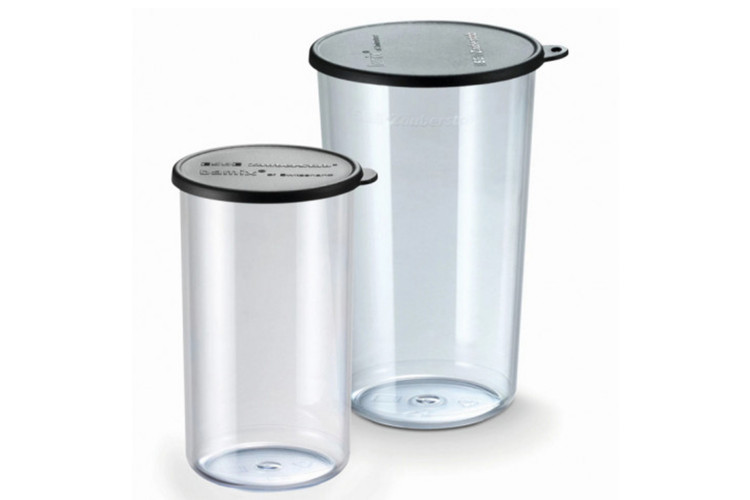 Set de 2 gobelets gradu&eacute;s 400ml et 600ml pour mixeur Bamix + couvercles
