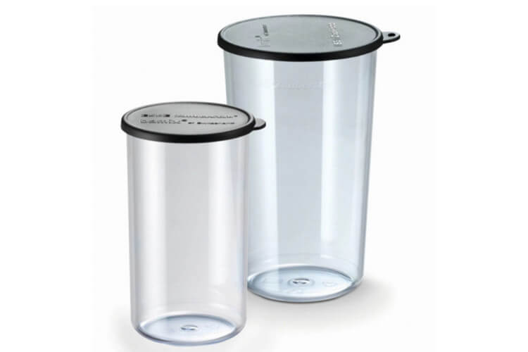 Set de 2 gobelets gradués 400ml et 600ml pour mixeur Bamix + couvercles
