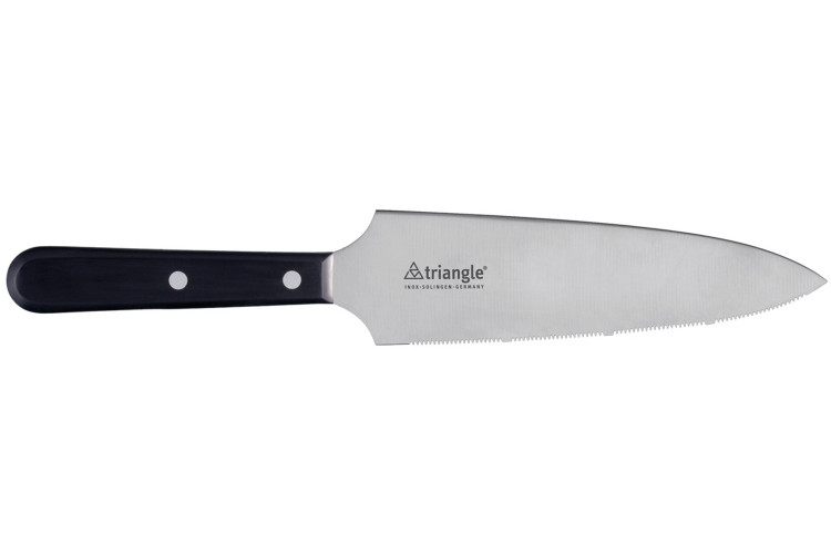 Couteau &agrave; g&acirc;teau Triangle lame dent&eacute;e 18cm