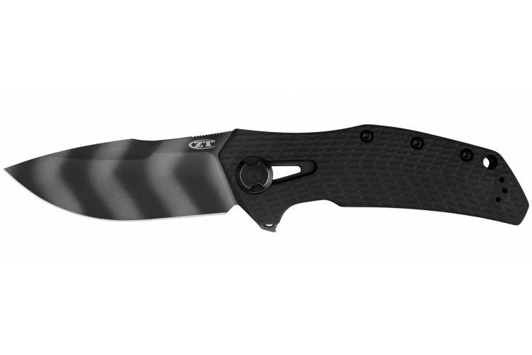 Couteau pliant Zero Tolerance ZT0308BLKTS Tiger Strip manche G10 titanium noir 13,2cm