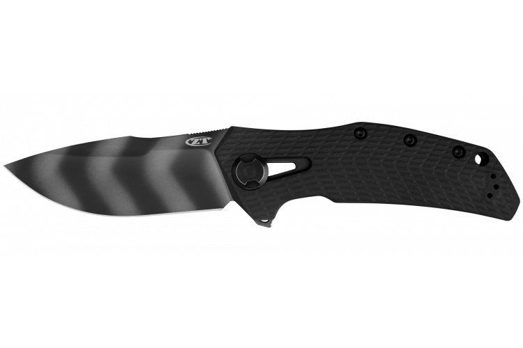Couteau pliant Zero Tolerance ZT0308BLKTS Tiger Strip manche G10 titanium noir 13,2cm