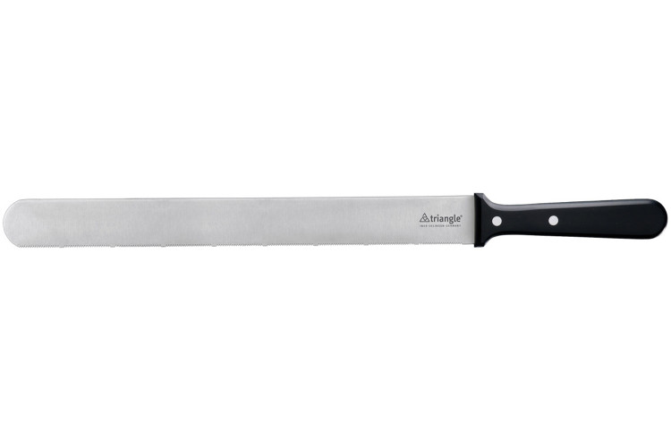 Couteau de boulanger lame crant&eacute;e 30cm acier inox