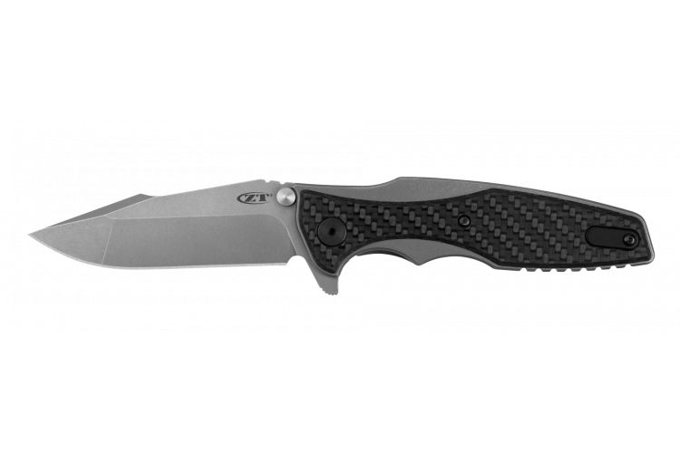 Couteau pliant Zero Tolerance ZT0393GLCF manche fibre de carbone phosphorescente et titane 12,1cm