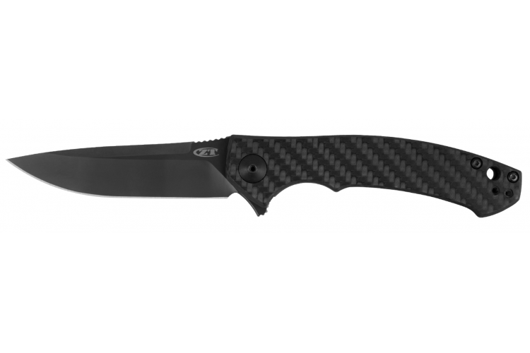 Couteau pliant Zero Tolerance ZT0450CF manche fibre de carbone et titanium noir 10,4cm