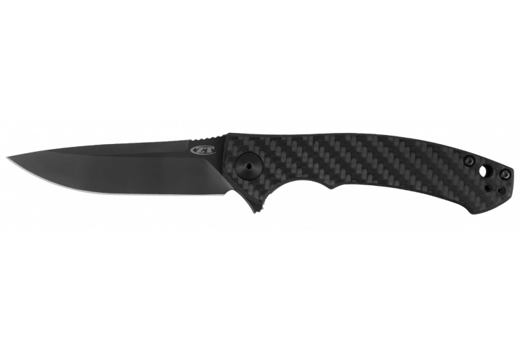 Couteau pliant Zero Tolerance ZT0450CF manche fibre de carbone et titanium noir 10,4cm