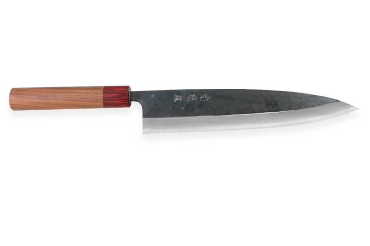 Couteau de chef japonais artisanal Wusaki Yuzo BS2 24cm