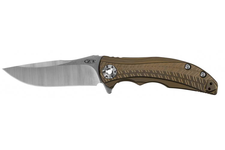Couteau pliant Zero Tolerance ZT0609 manche titane anodisé bronze 10,8cm
