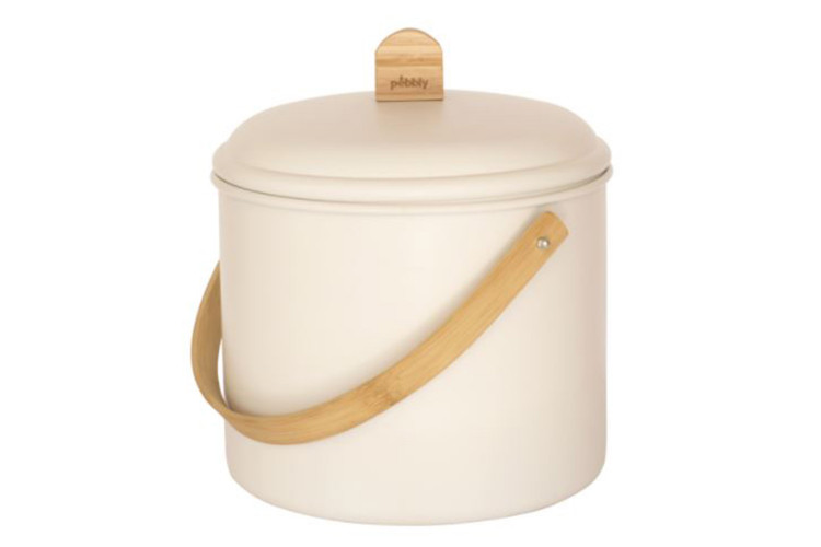 Seau &agrave; compost d'int&eacute;rieur Pebbly en acier