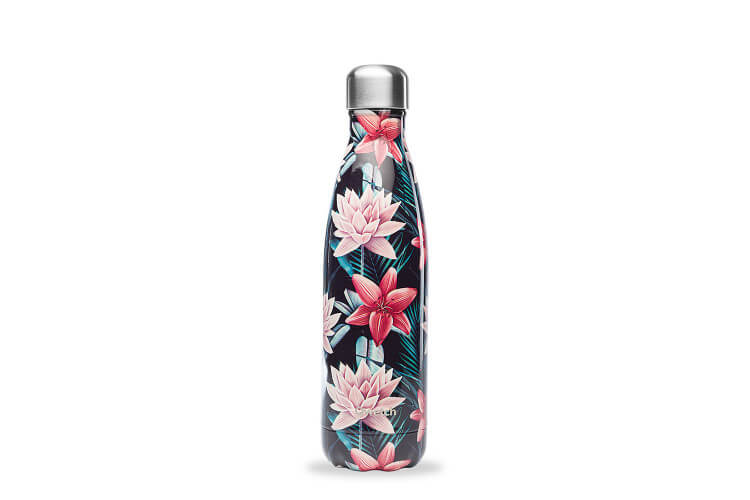 Bouteille isotherme Qwetch Tropical noir - 500ml