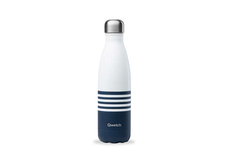 Bouteille isotherme Qwetch Marini&egrave;re bleu - Edition limit&eacute;e