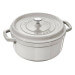 Cocotte STAUB ronde en fonte émaillée truffe blanche