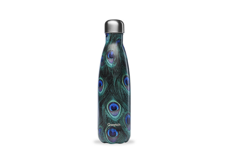 Bouteille isotherme Qwetch Paon vert - 500ml