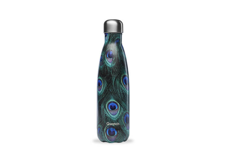 Bouteille isotherme Qwetch Paon vert - 500ml