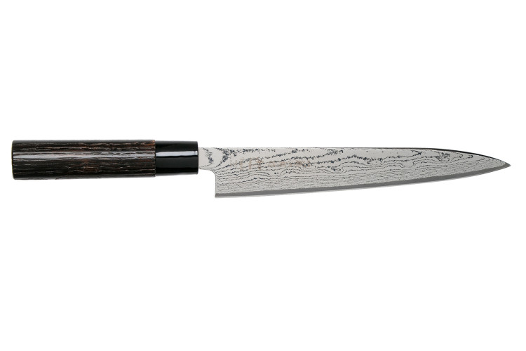 Couteau &agrave; trancher Tojiro Shippu Black Damas lame 21cm