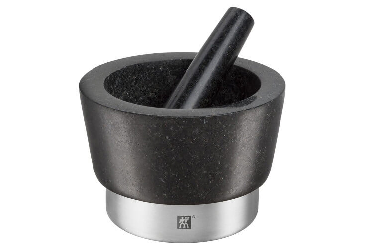 Mortier et pilon Zwilling Spices en granit noir diamètre 15cm