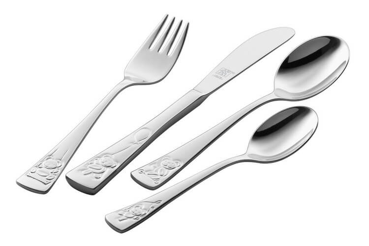 Couverts enfants gravés Zwilling Teddy en acier inox 