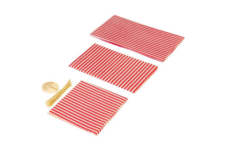 3 emballages cire d'abeille Westmark Maja avec bouton + corde de fermeture