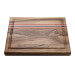 Planche à découper artisanale Kuïstot Riverside en noyer avec rigole 42x31x3,5cm