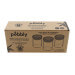 Set de 3 pots en verre Pebbly avec couvercle bambou pour épices et condiments - 190ml