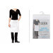 Tablier de cuisinier demi chef Deren 100% coton blanc