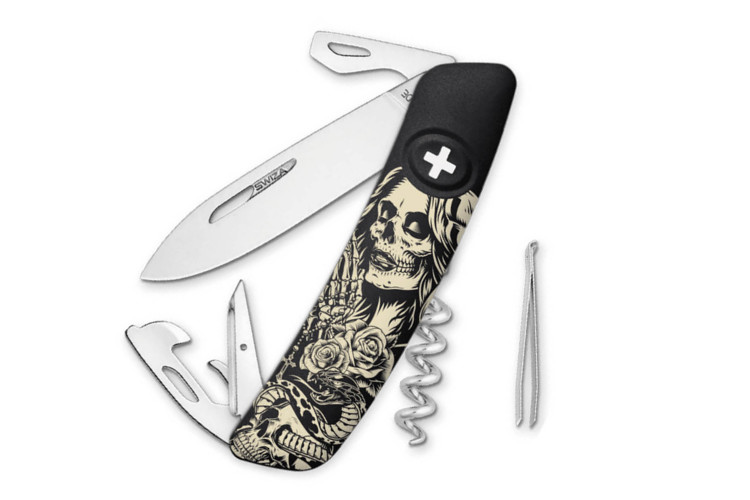 Couteau multifonction SWIZA D03 Dia de los muertos 11 fonctions 95mm