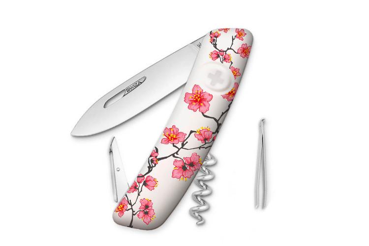 Couteau multifonction SWIZA D01 Edition limit&eacute;e Florale 6 fonctions 95mm