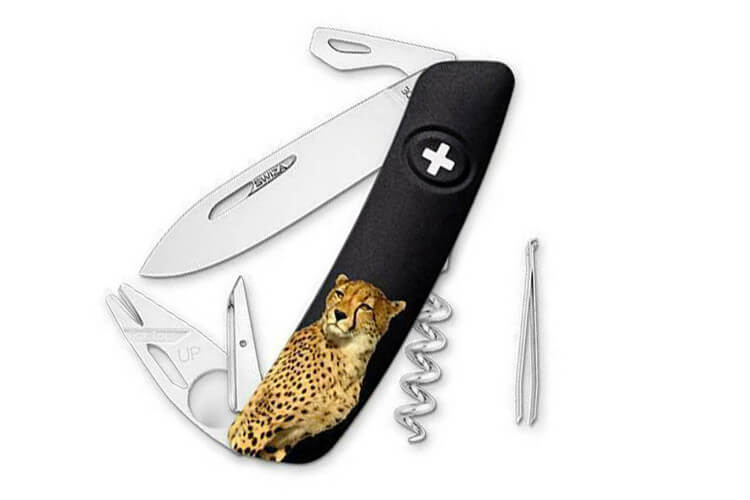 Couteau multifonction SWIZA TT03 Léopard 11 fonctions 95mm