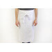 Tablier de chef professionnel 100% coton blanc 102 x 90cm