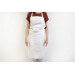 Tablier valet professionnel 100% coton blanc 100 x 100cm