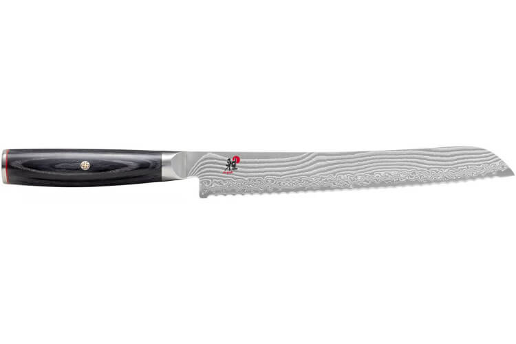 Couteau à pain japonais Miyabi 5000FCD lame 24cm damas 48 couches manche pakkawood