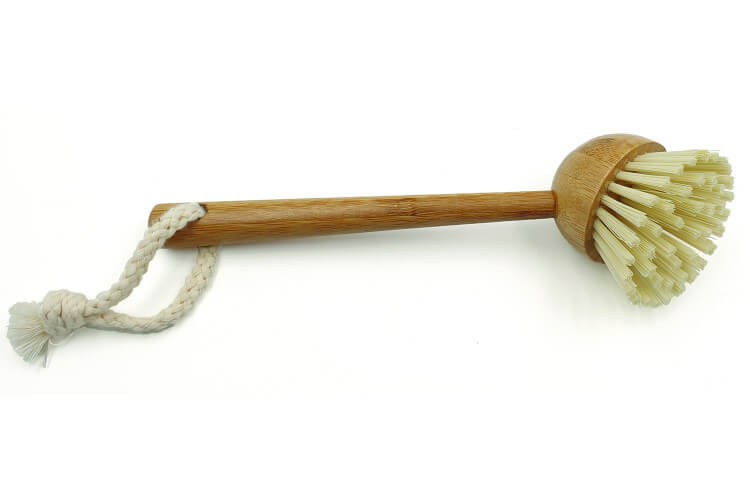 Brosse à vaisselle naturelle Cookut avec manche et cordon