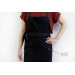 Tablier valet professionnel 100% coton noir 100 x 100cm