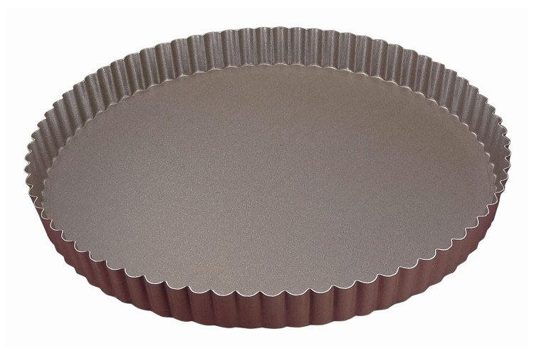 Tourti&egrave;re ronde cannel&eacute;e Gobel fond fixe - Diam&egrave;tre 24cm