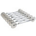 Rouleau multicoupe métal double 7 roulettes lisses et 7 roulettes cannelées acier inox