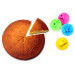 Set de 4 partageurs à gâteau Cookut Party en ABS