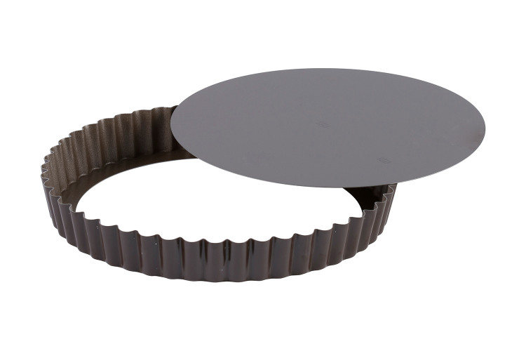 Tourti&egrave;re ronde cannel&eacute;e Gobel fond mobile - 7 tailles