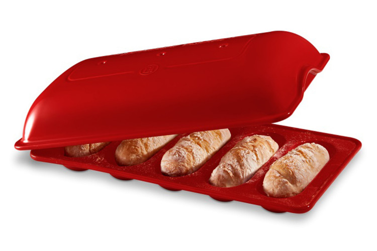 Moule mini-baguettes Emile Henry en c&eacute;ramique