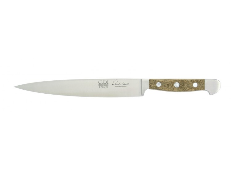 Couteau &agrave; d&eacute;couper G&uuml;de Alpha Ch&ecirc;ne 21cm en acier forg&eacute;