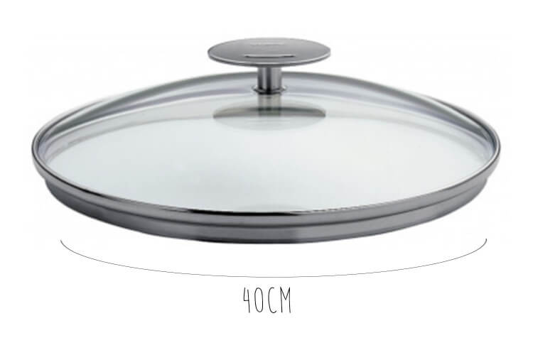 Couvercle en verre bombé Cristel Platine