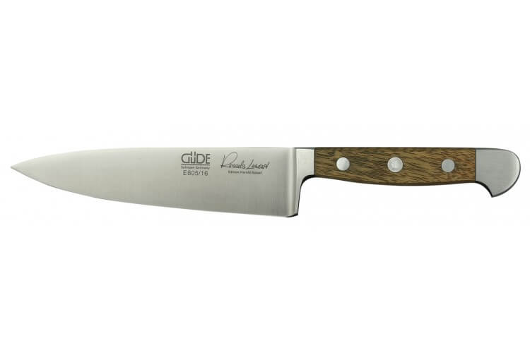 Couteau de chef Güde Alpha Chêne 16cm en acier forgé