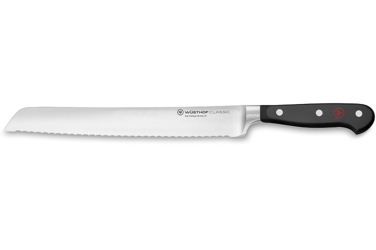 Couteau &agrave; pain W&uuml;sthof Classic lame micro-dentel&eacute;e forg&eacute;e 23cm
