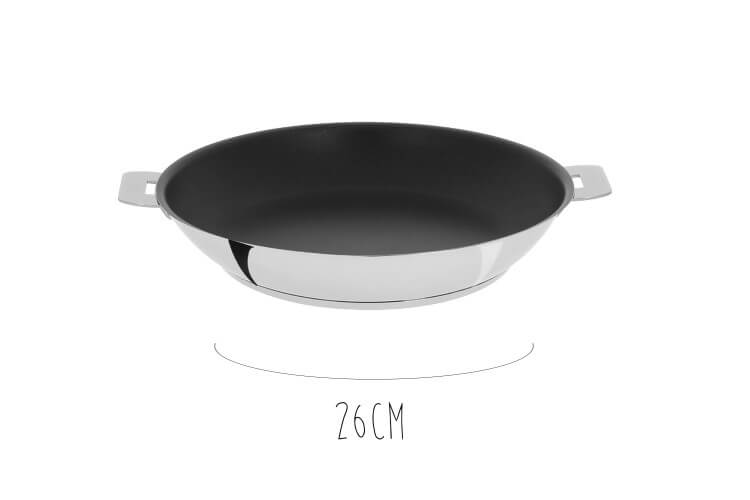 Poêle antiadhérente Cristel Mutine Amovible Exceliss en inox