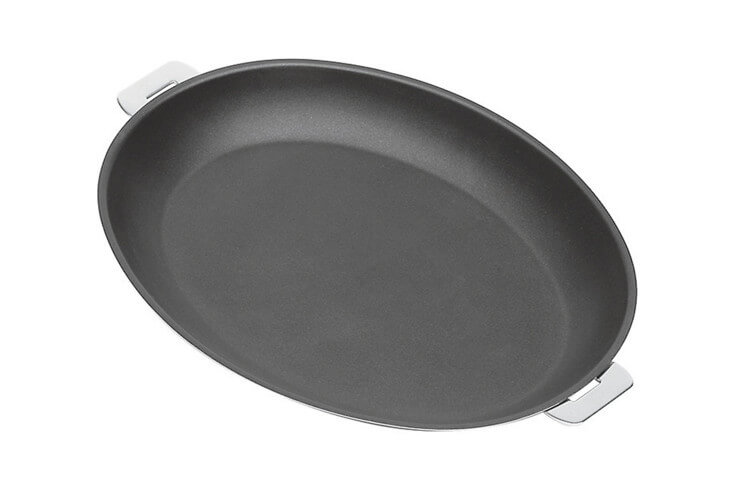 Poêle ovale antiadhérente Cristel Mutine Amovible Exceliss en inox 35cm