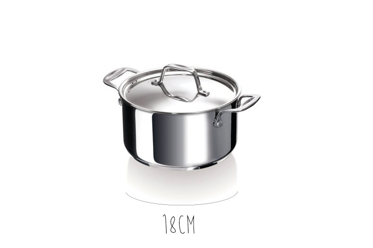Faitout Beka Chef en inox avec couvercle