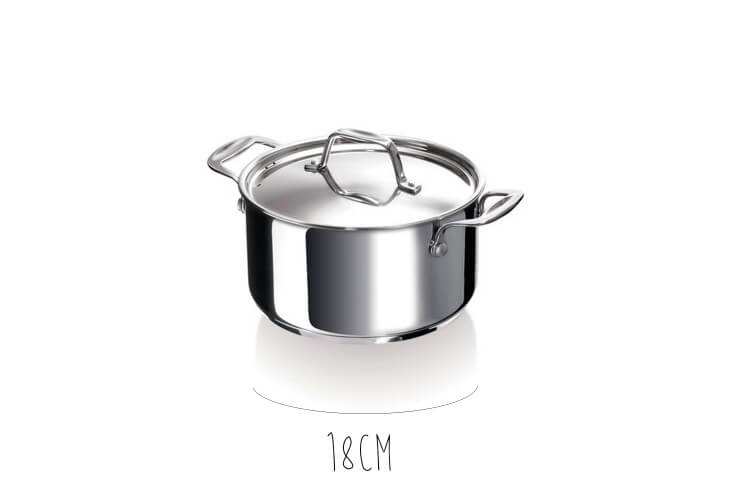 Faitout Beka Chef en inox avec couvercle
